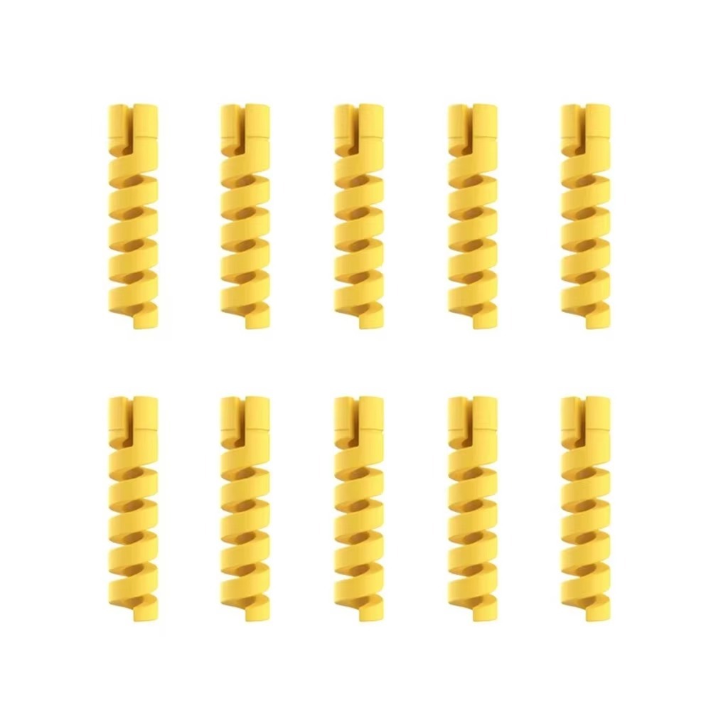 Coiled Usb Cable - Praktischer TPR-Datenkabelschutz, bruchsicher, flexibler Spiral-Kabelwickler, mehrfarbiger
