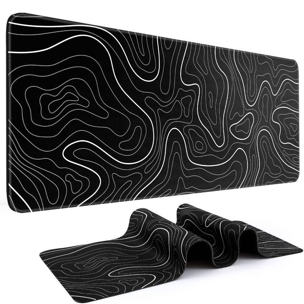 Gaming Keyboard And Mouse Pad - Professionelles Gaming-Mauspad in Topographischer Form Rutschfest