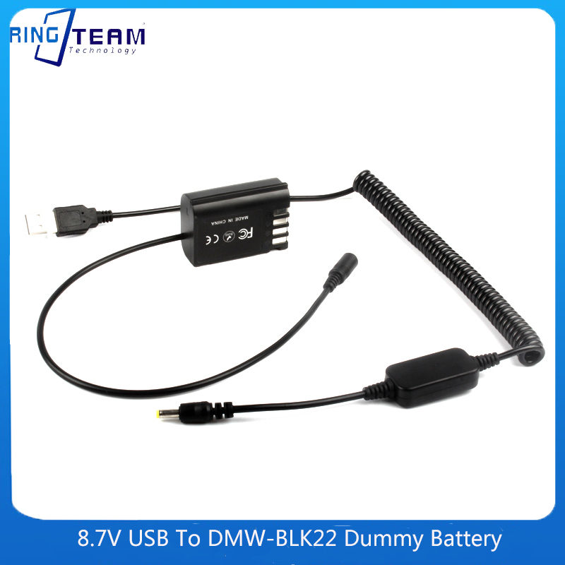 Coiled Usb Cable - DMW-BLK22 Dummy-Akku DMW-DCC17 DC-Koppler zu 8,7V