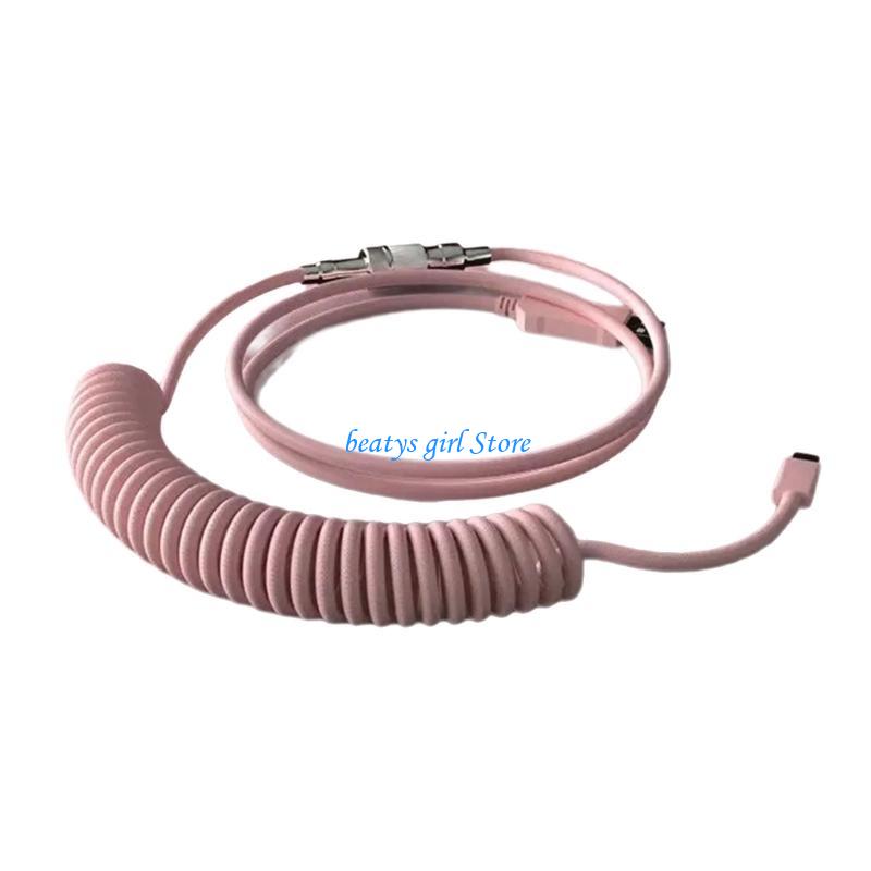Coiled Usb Cable - C7AB Spiral-USB-Typ-C-Kabel für mechanische Tastaturen, abnehmbares
