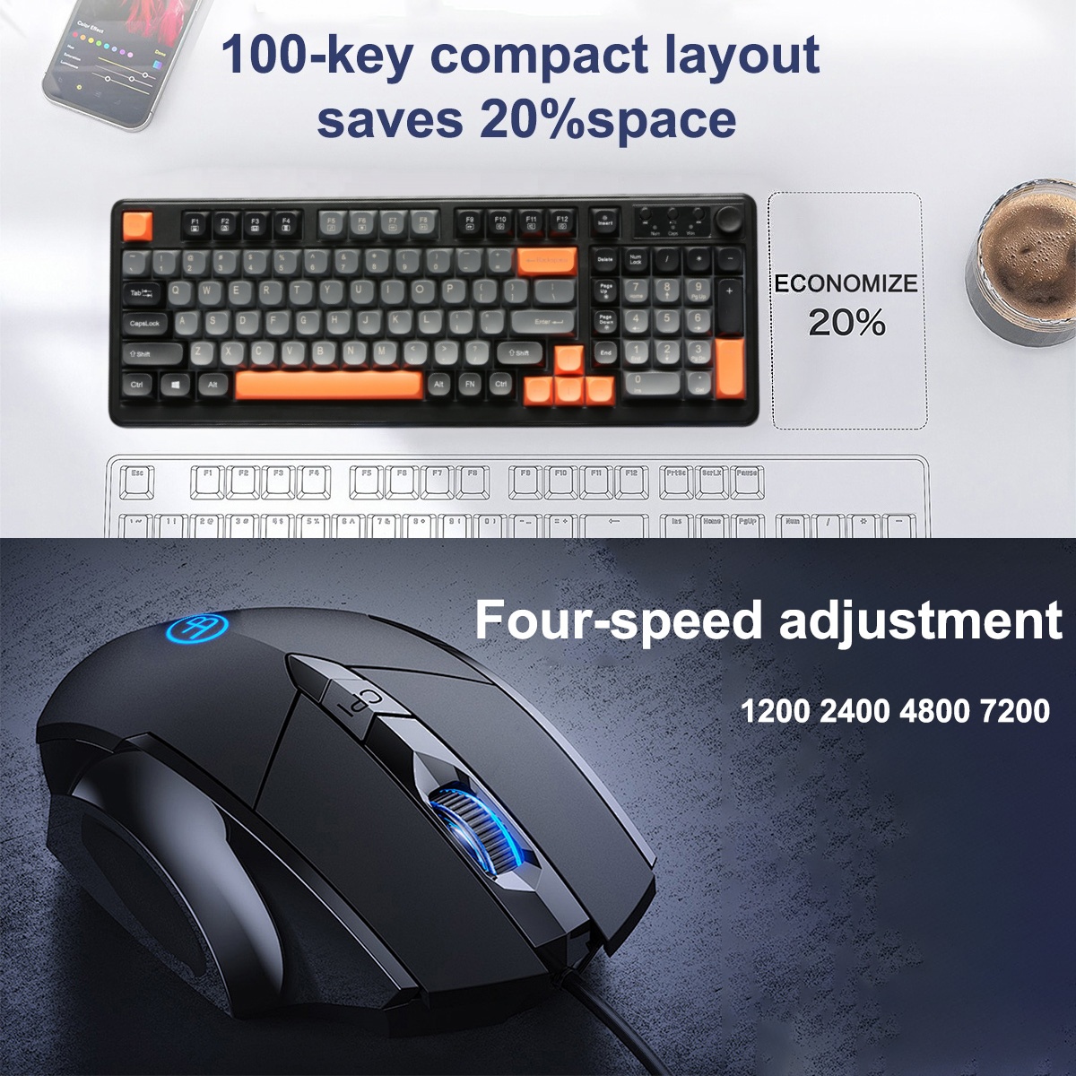 RGB-Tastatur und -Maus, kabelg – Gaming Keyboard Mouse Combo Bewertung und Preis