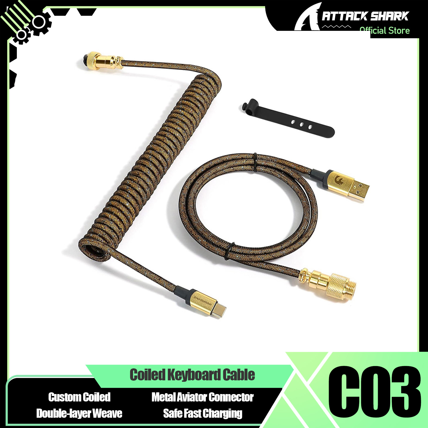 ATTACK SHARK * MAMBASNAKE C03  – Coiled Usb Cable Bewertung und Preis