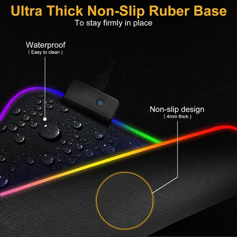 LED-Licht-Mauspad, RGB-Tastatu – Gaming Keyboard No Rgb Bewertung und Preis