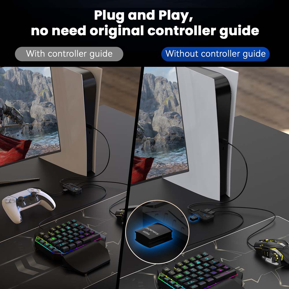 USB-C-Konverter für PS5 Gaming – Gaming Keyboard Mouse Combo Bewertung und Preis