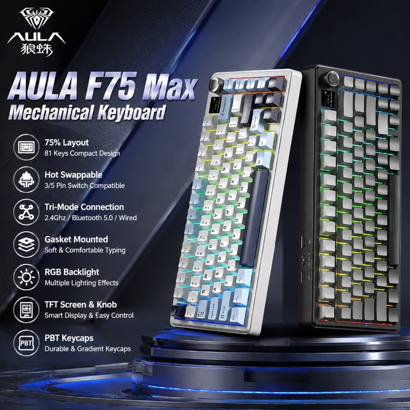 AULA F75 Max Mechanische Tasta – Gaming Keyboard No Rgb Bewertung und Preis