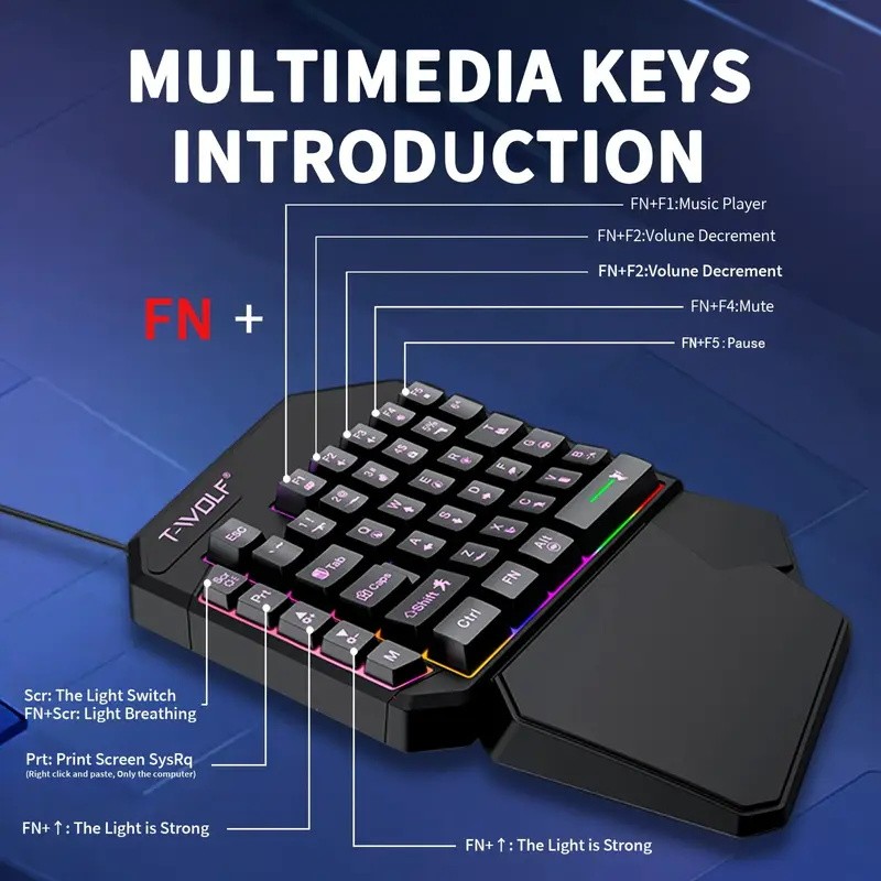 FocusOnPC TF900 2-in-1 Mobiler – Gaming Keyboard Mouse Combo Bewertung und Preis