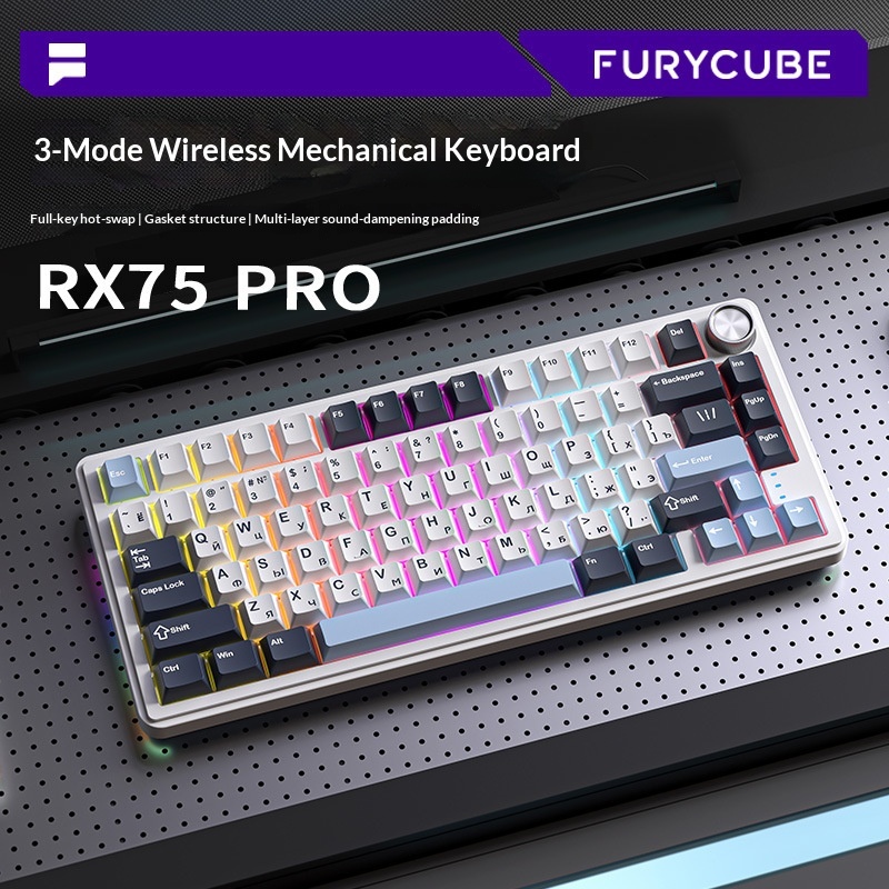 Furycube Rx75 Pro Tri-Mode Rus – Gaming Keyboard Not Typing Bewertung und Preis